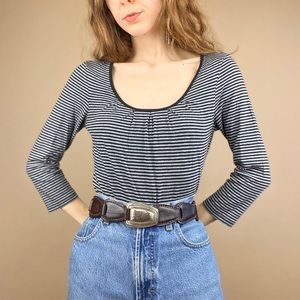 Black & Grey Striped Long Sleeve
